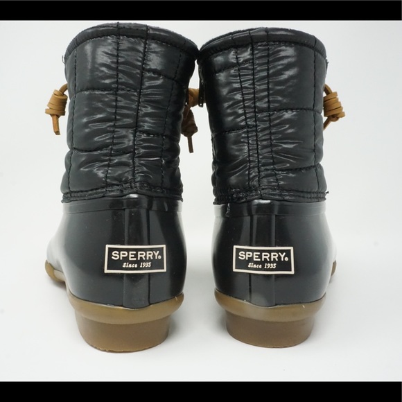Sperry Saltwater Shiny Quilt Duck Boot Waterproof - Picture 4 of 8